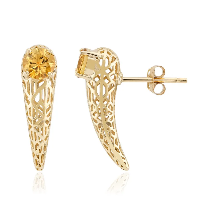 Orecchini in oro con Zircone Giallo (Ornaments by de Melo)