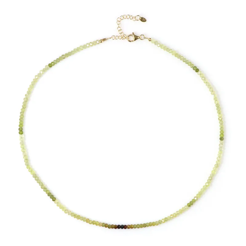 Collana in argento con Grossularia