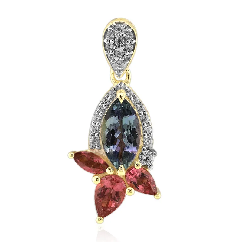 Ciondolo in oro con Tanzanite (non riscaldata) (Remy Rotenier)