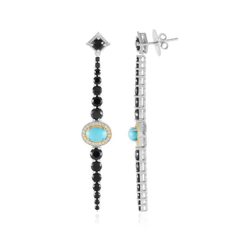 Orecchini in argento con Turchese Sleeping Beauty (Dallas Prince Designs)