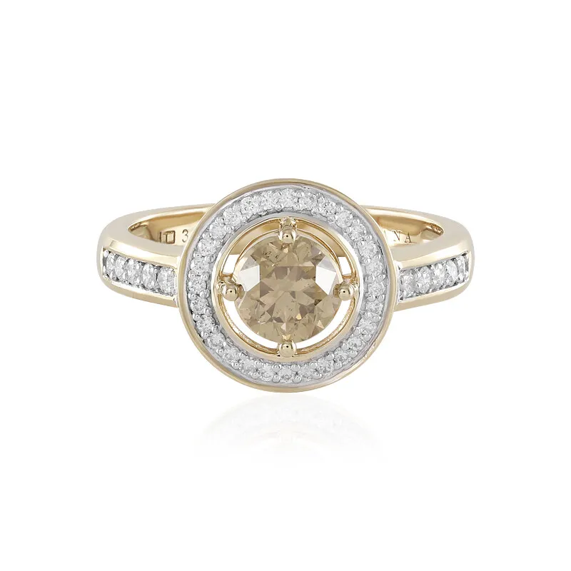 Anello in oro con Diamante Cioccolato I2 (SUHANA)