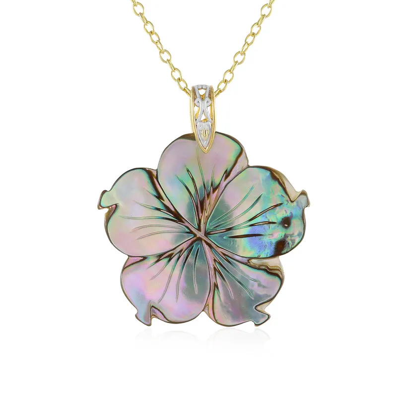 Collana in argento con Conchiglia Abalone (Gems en Vogue)