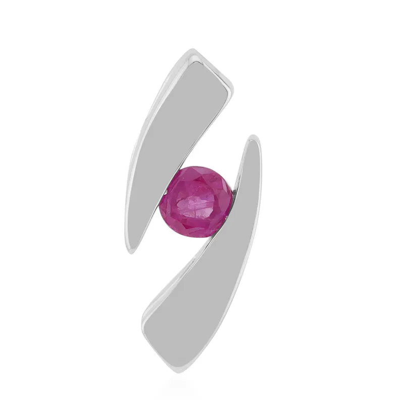 Ciondolo in argento con Rubino della Birmania (Pallanova)