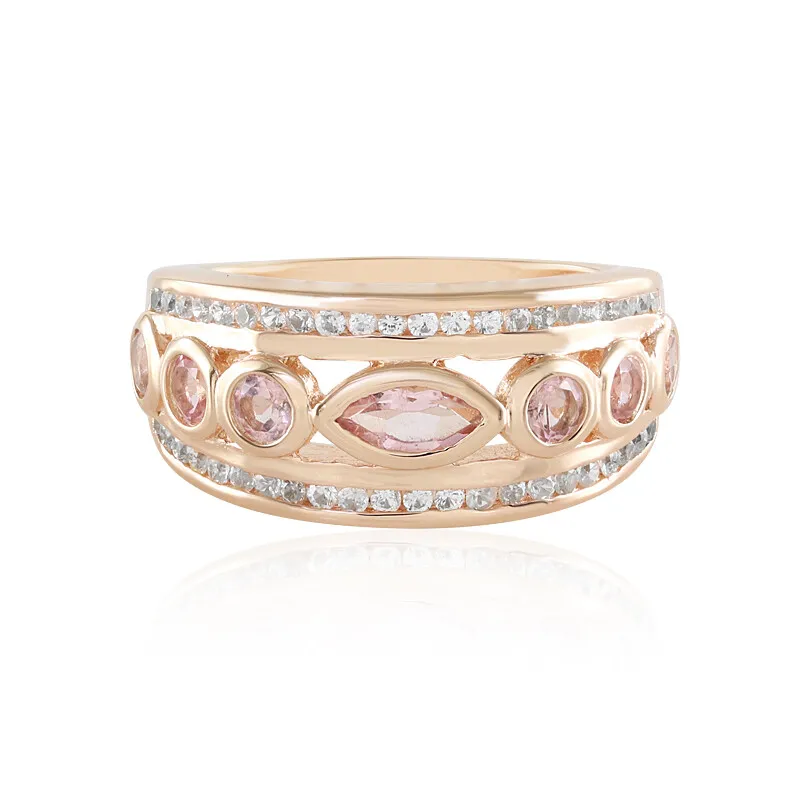 Anello in argento con Tormalina Rosa Nigeriana (Adela Silber)