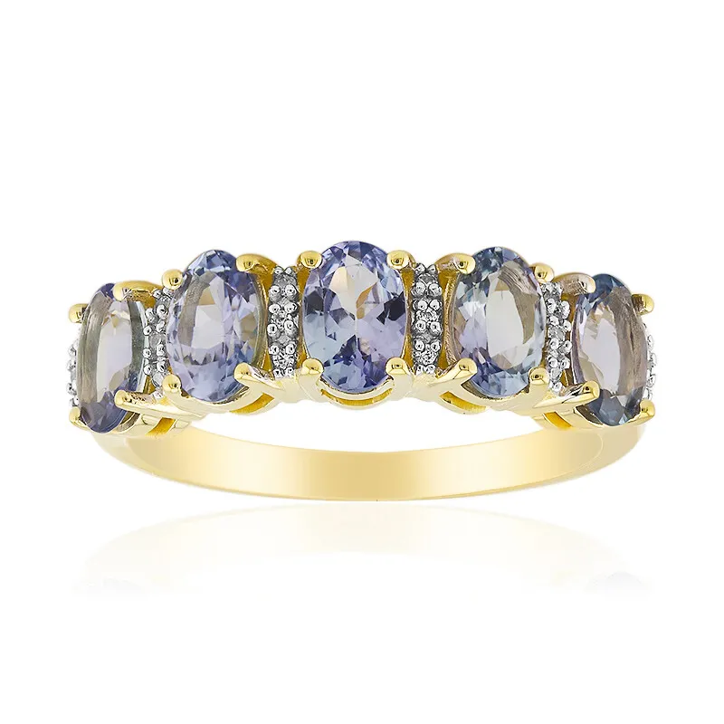 Anello in oro con Tanzanite Lilla
