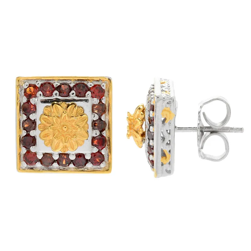 Orecchini in argento con Zircone moka (Gems en Vogue)