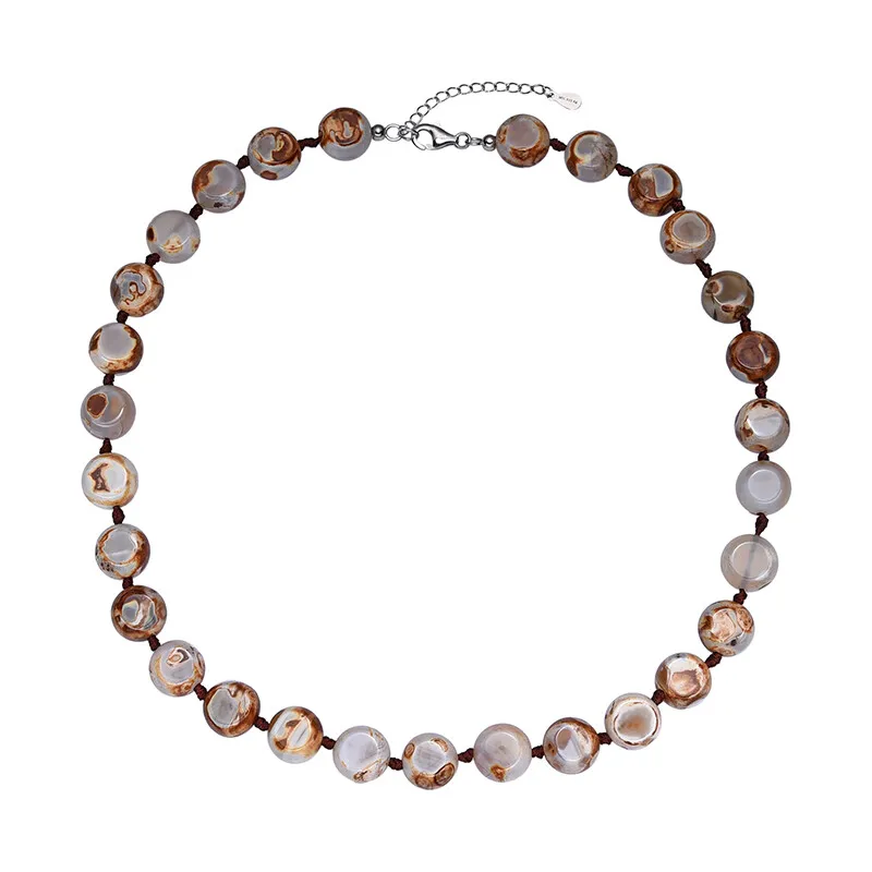 Collana in argento con Ágata Fang Gu