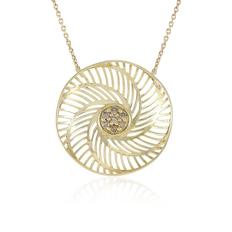 Collana in oro con Diamante Champagne I2 (Ornaments by de Melo)