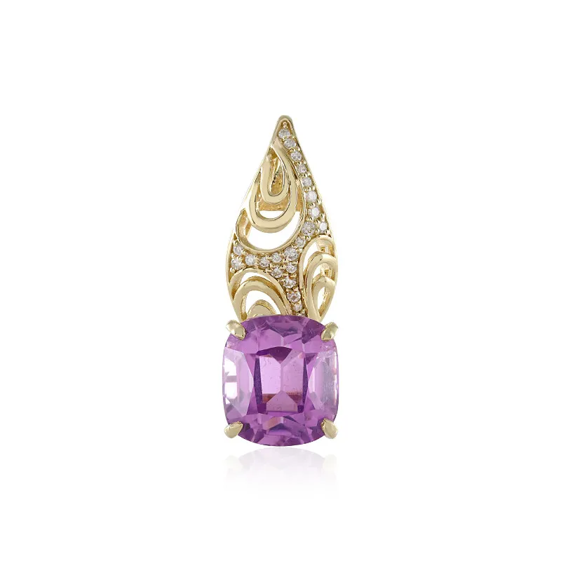 Ciondolo in oro con Kunzite Patroke (de Melo)