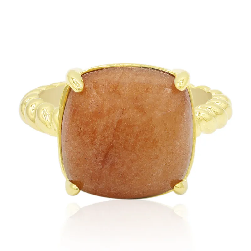 Anello in argento con Giadeite Miele