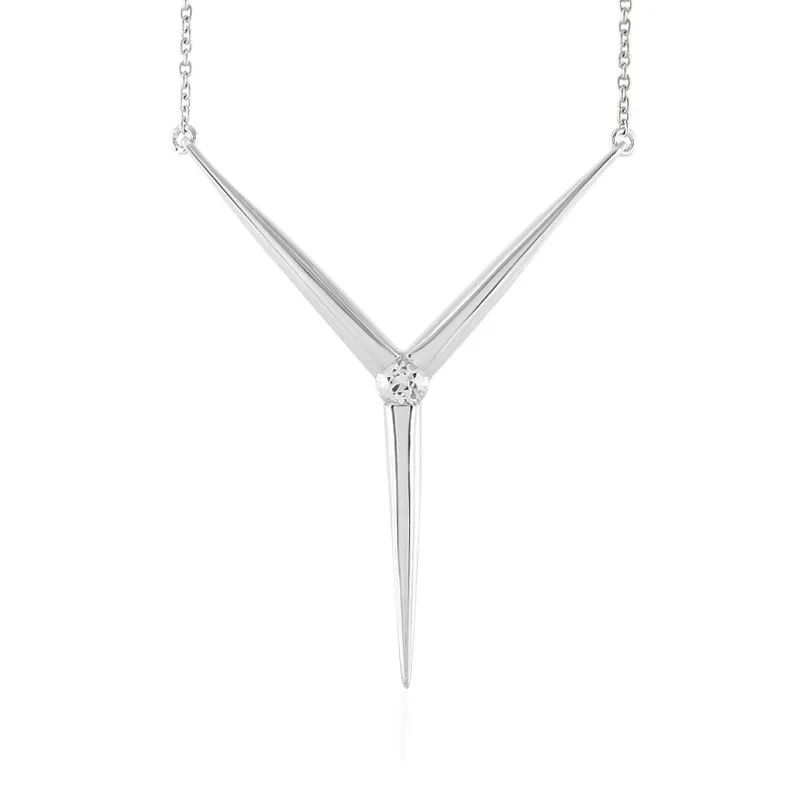 Collana in argento con Zaffiro Bianco (de Melo)