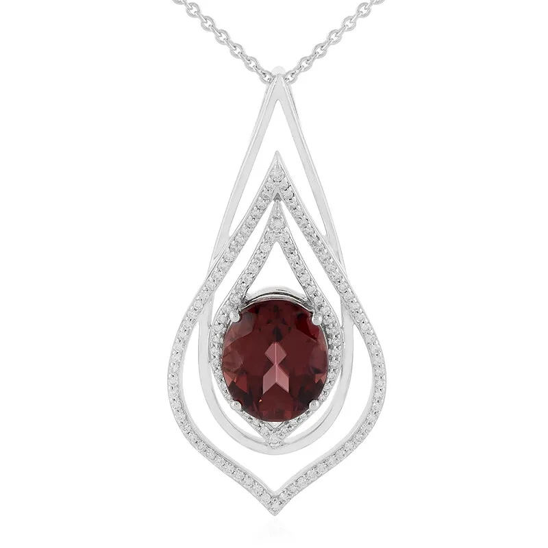 Collana in oro con Zircone Rosso (de Melo)