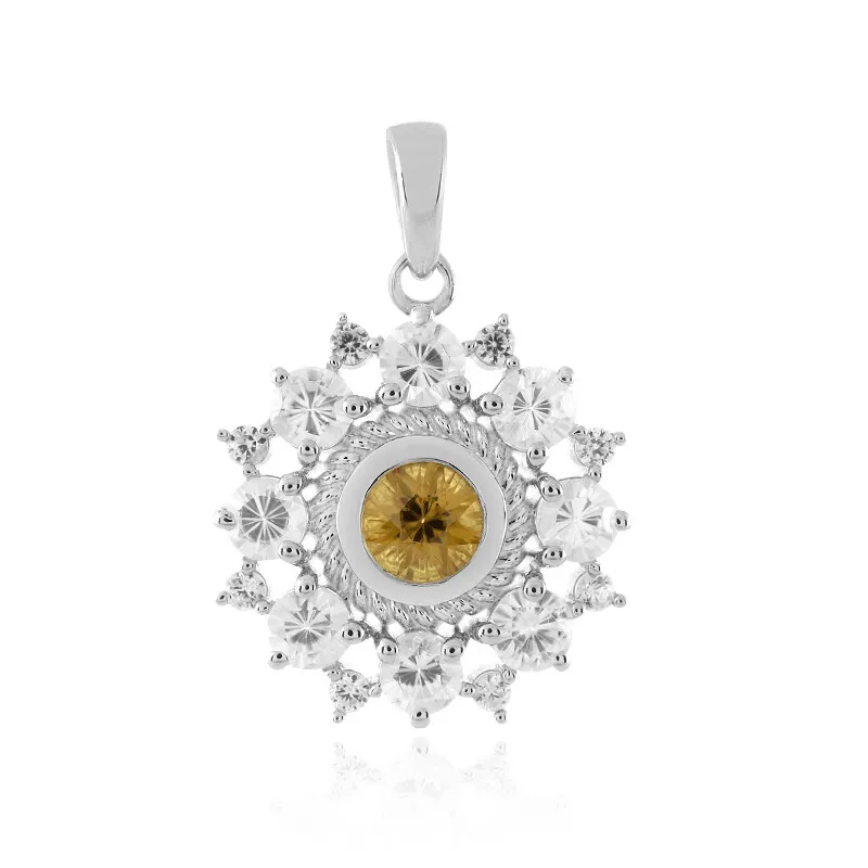 Ciondolo in argento con Zircone Giallo