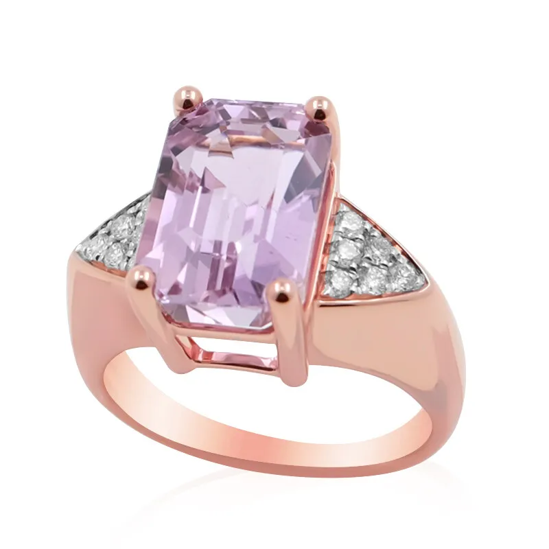 Anello in oro con Kunzite Patroke (AMAYANI)