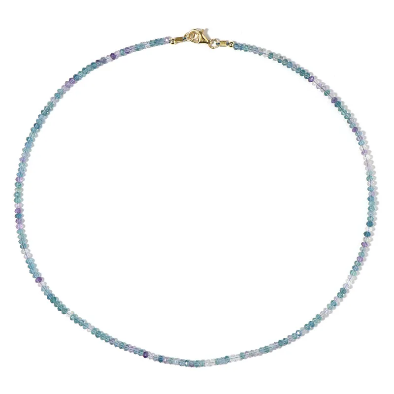 Collana in argento con Fluorite Blu