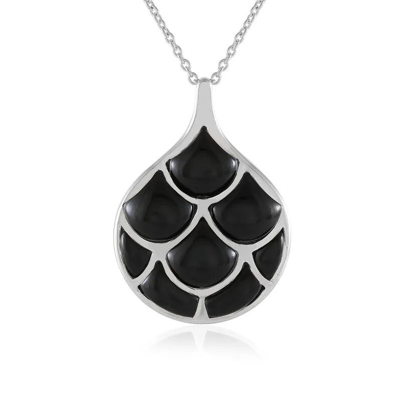 Collana in argento con Onice Nero (KM by Juwelo)