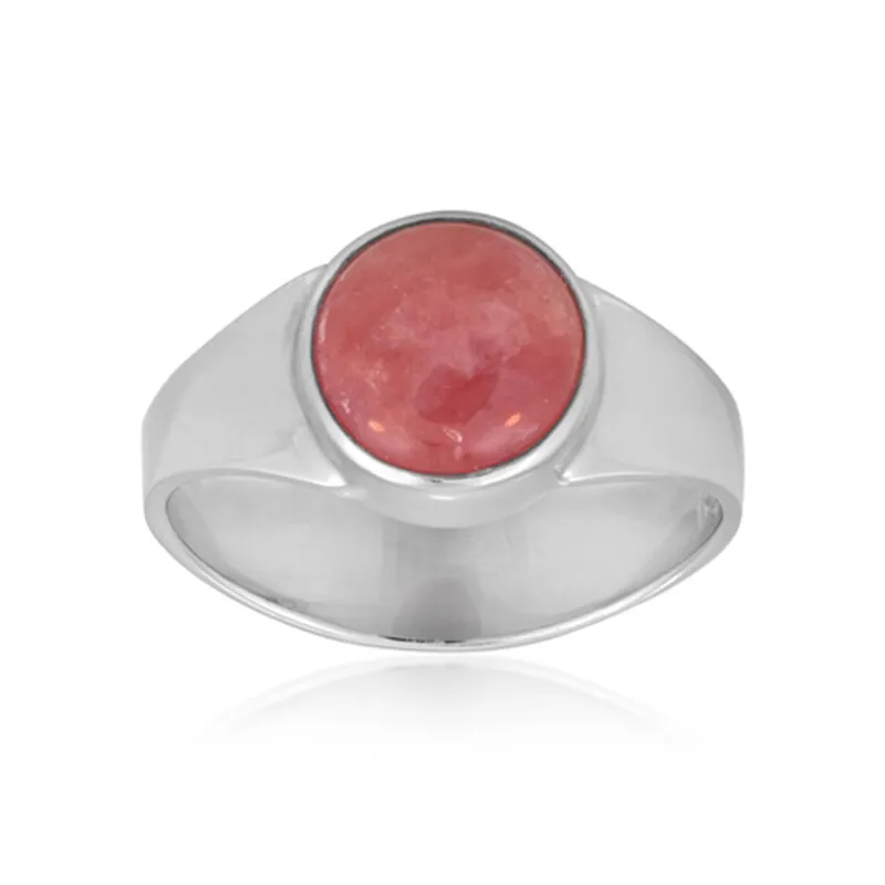 Anello in argento con Rodocrosite (Bali Barong)