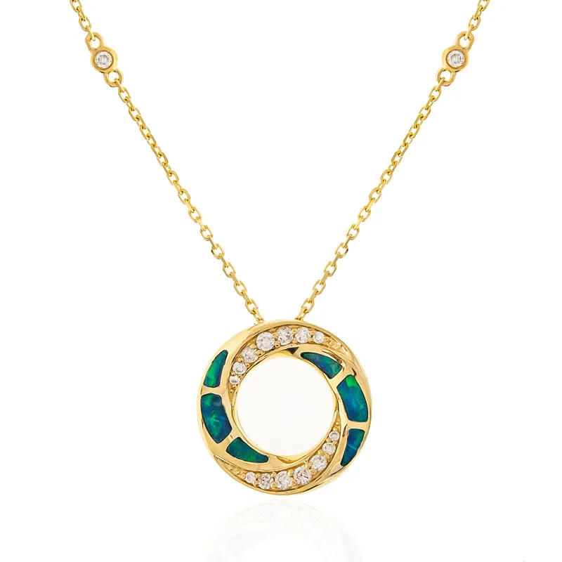 Collana in oro con Opale Nero di Lightning Ridge (CIRARI)