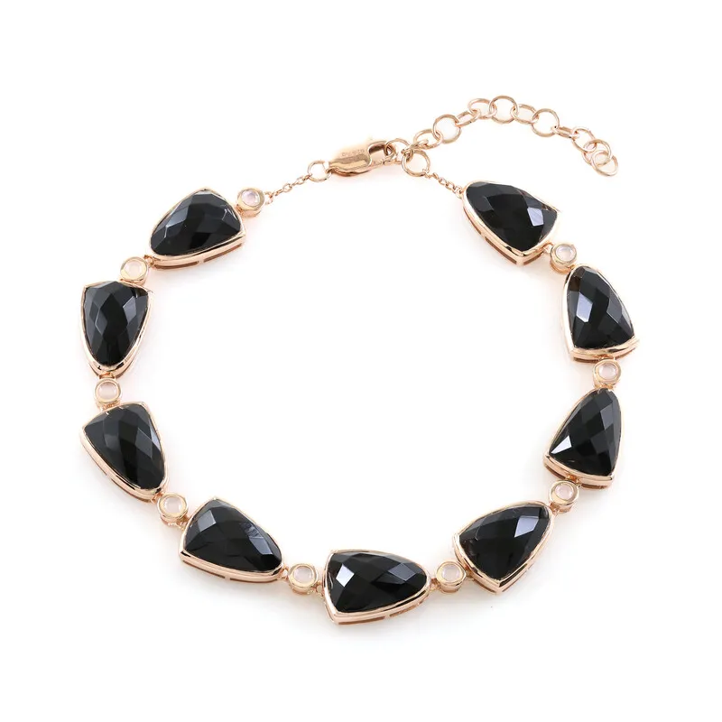 Bracciale in argento con Onice Nero (KM by Juwelo)