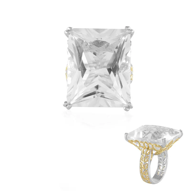 Anello in argento con Quarzo Bianco (Gems en Vogue)