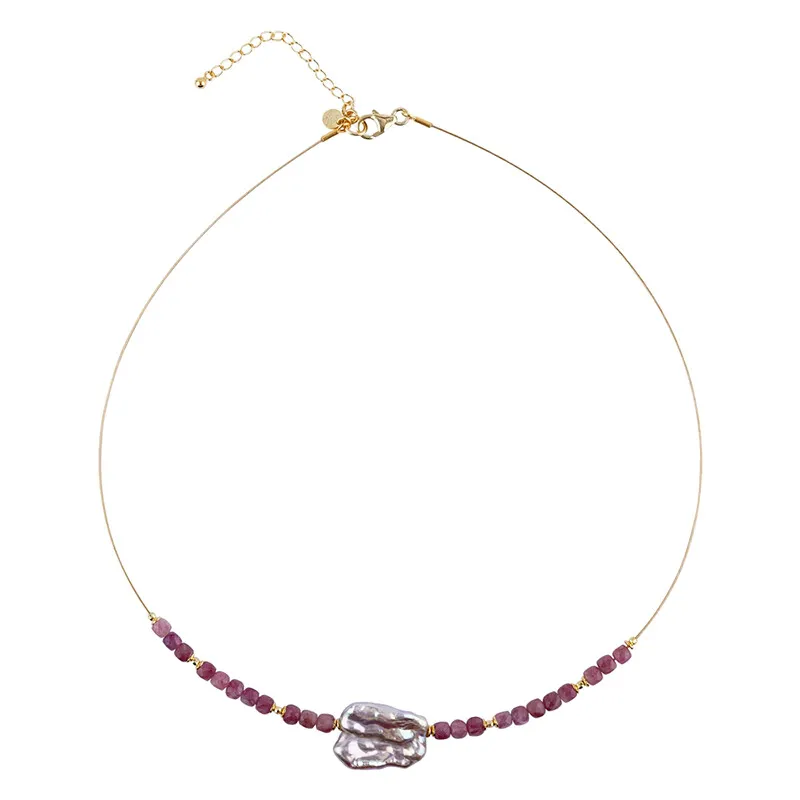 Collana in acciaio inossidabile con Perla di Acqua Dolce