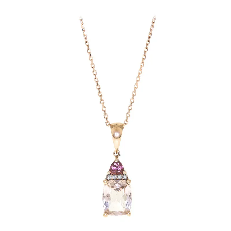 Collana in oro con Morganite AAA (CIRARI)