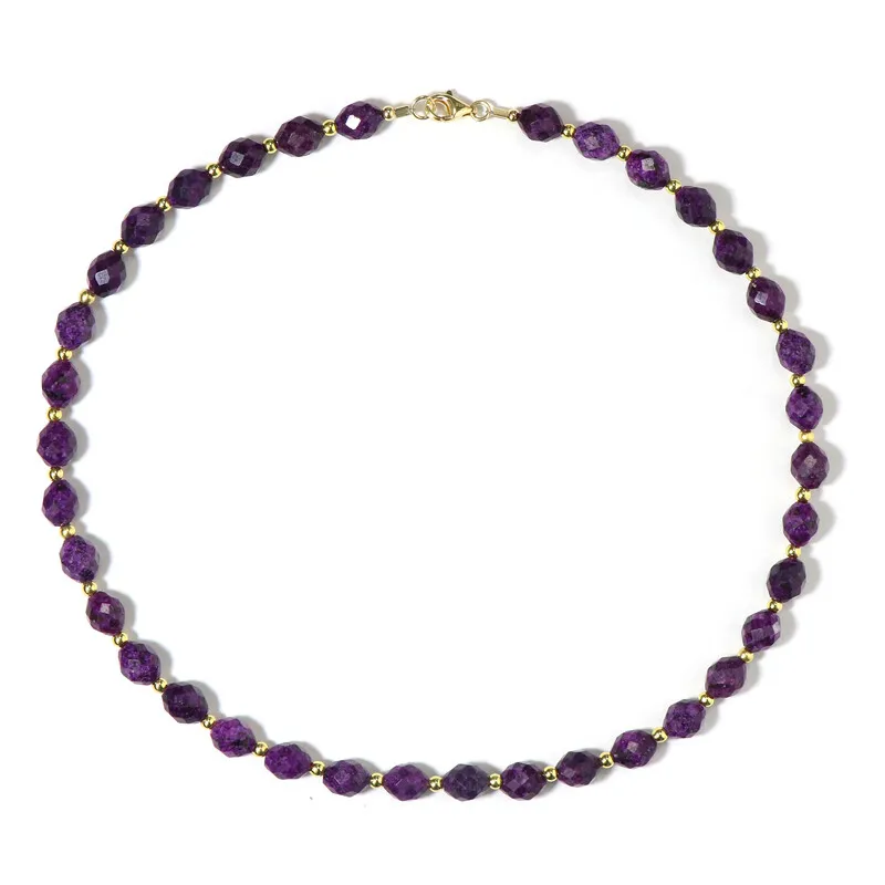 Collana in argento con Quarzo Porpora