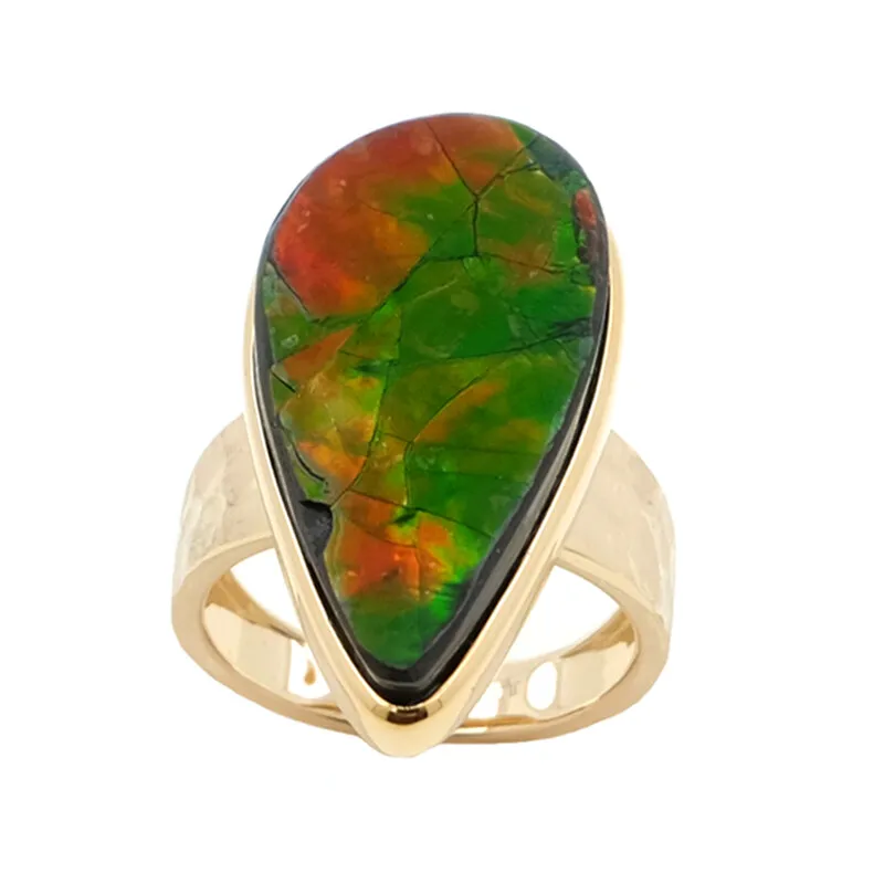 Anello in oro con Ammolite (de Melo)