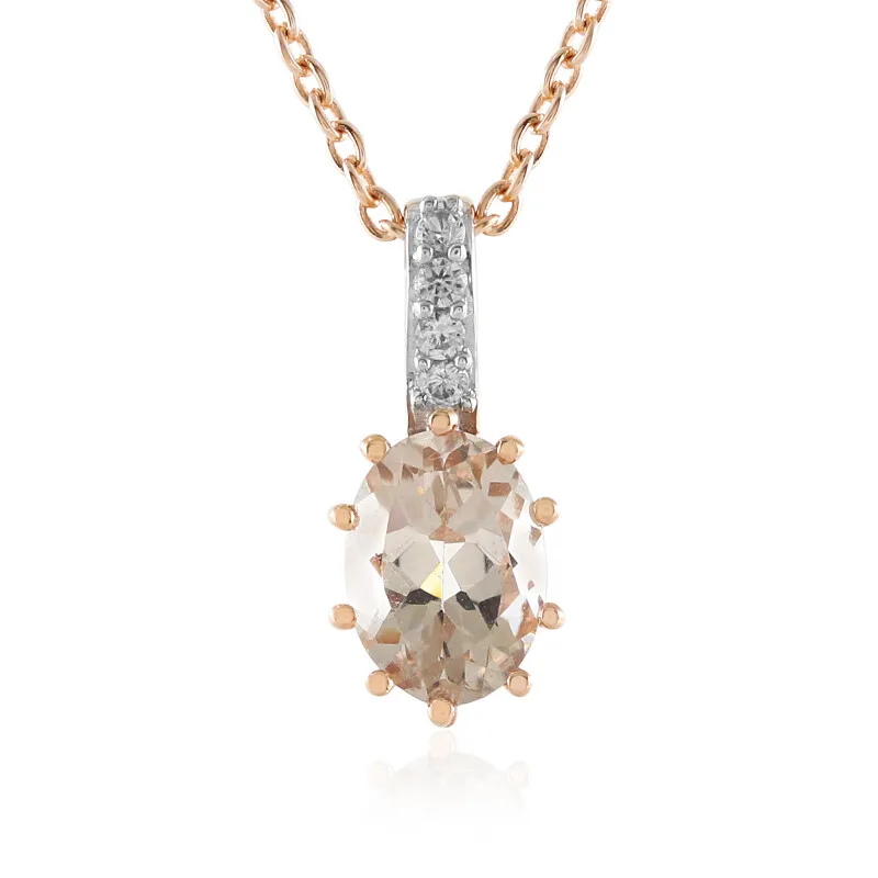 Collana in argento con Morganite del Madagascar