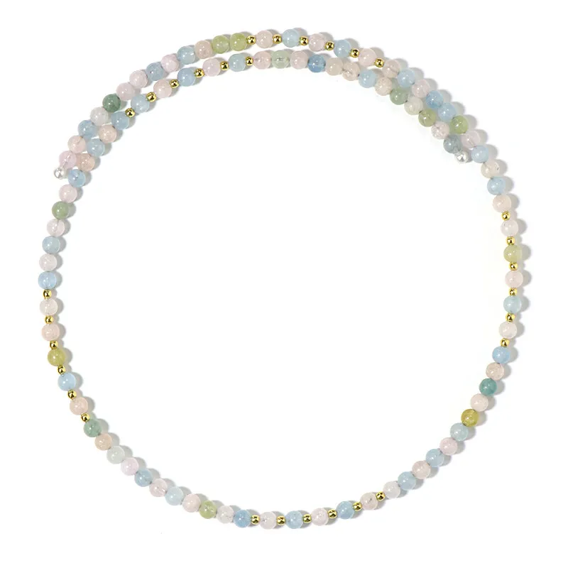 Collana rigida in acciaio con Berillo Fancy (Riya)