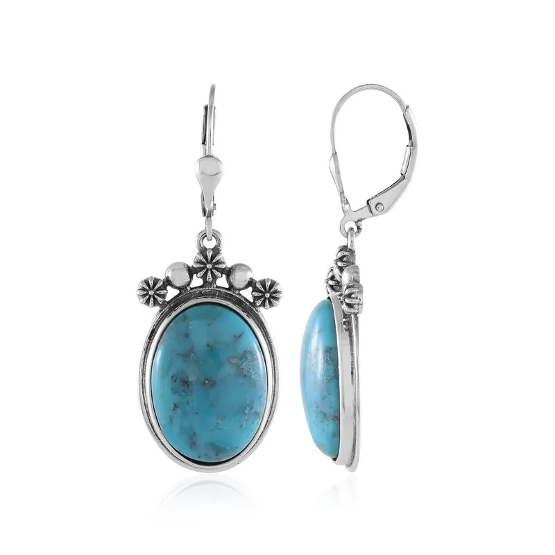 Orecchini in argento con Turchese Kingman (Desert Chic)