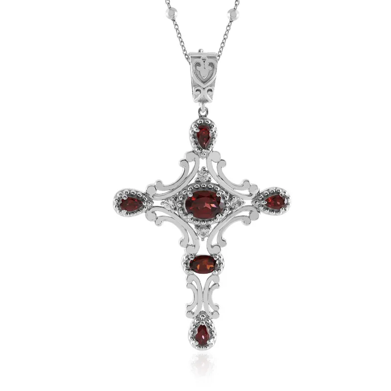 Collana in argento con Granato d’India (Dallas Prince Designs)