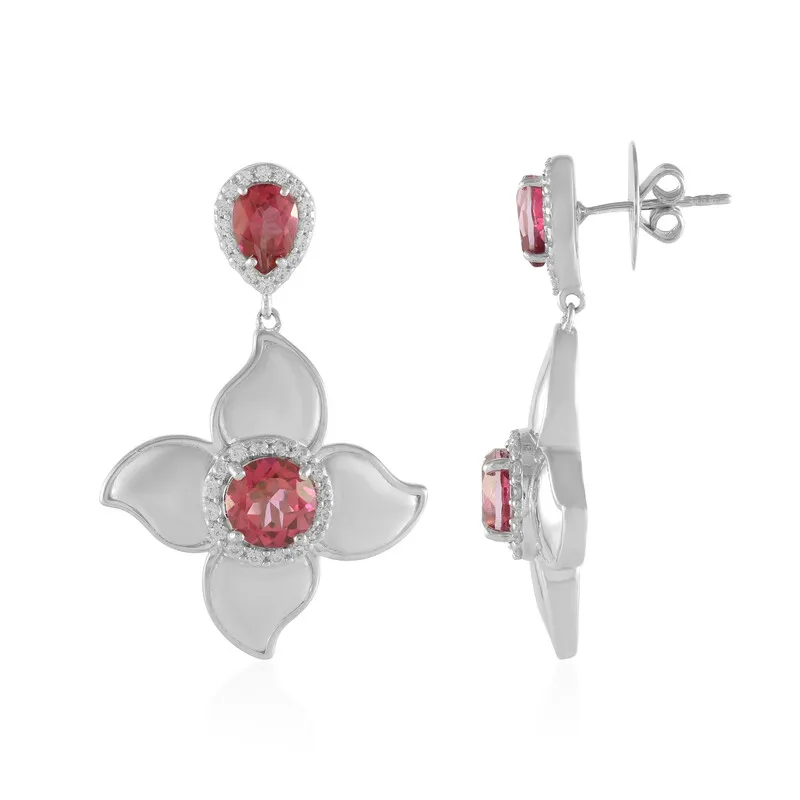 Orecchini in argento con Topazio Rosa (Dallas Prince Designs)