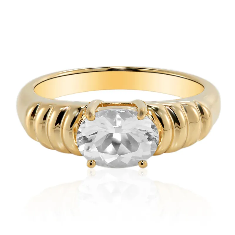 Anello in oro con Opale Ialite del Messico