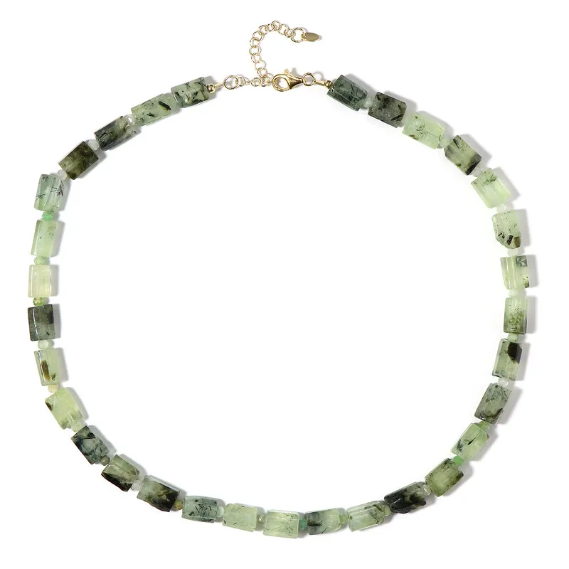 Collana in argento con Prehnite