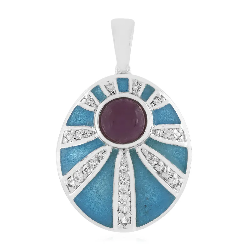 Ciondolo in argento con Rubino