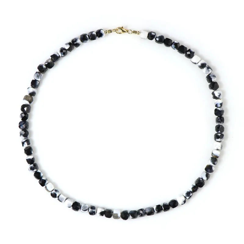 Collana in argento con Diaspro Zebrato