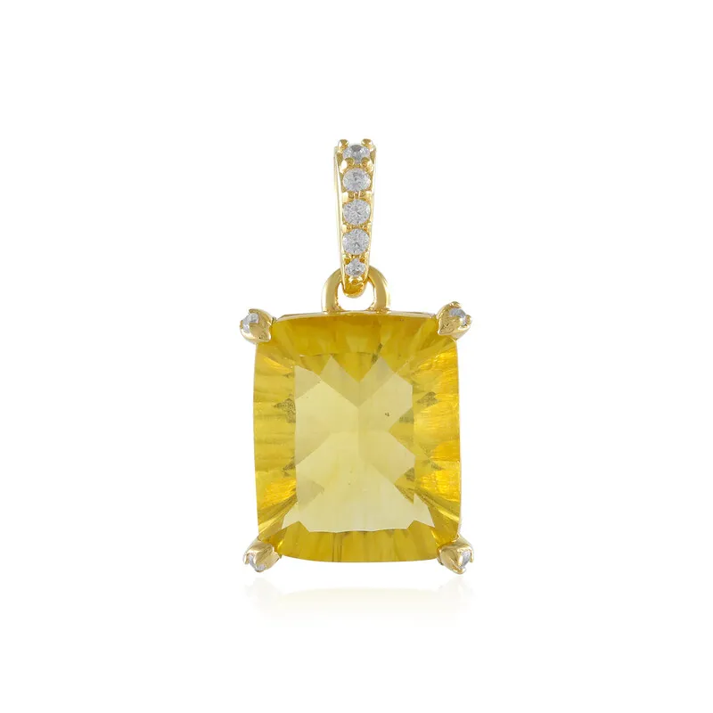 Ciondolo in argento con Fluorite Gialla