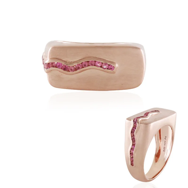 Anello in argento con Tormalina Rosa Nigeriana (SAELOCANA)