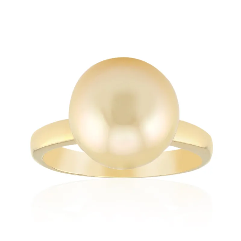 Anello in argento con Perla Dorata dei Mari del Sud Kabira