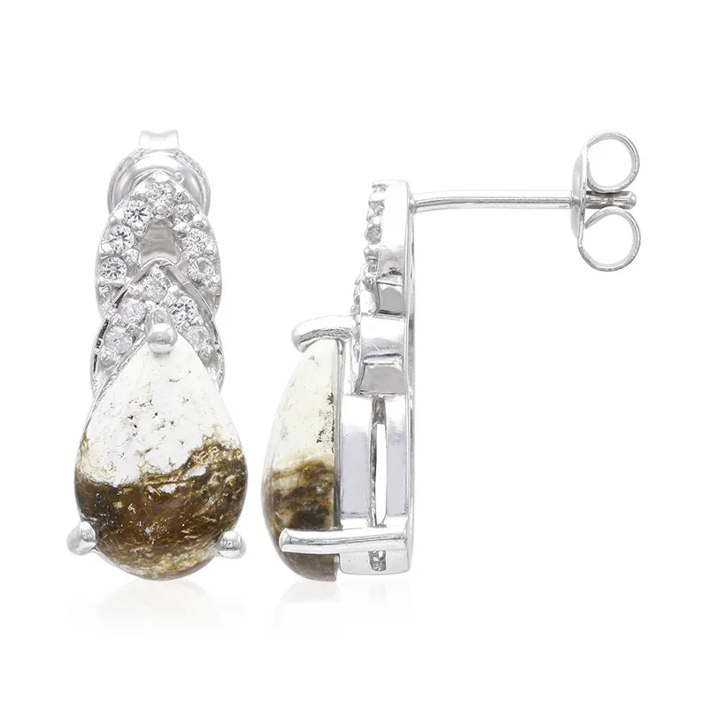 Orecchini in argento con Magnesite