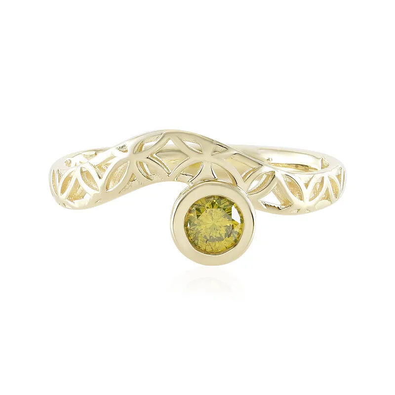 Anello in oro con Diamante Giallo I2 (Ornaments by de Melo)
