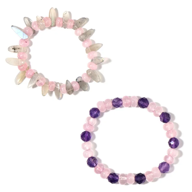 Bracciale con Quarzo Rosa