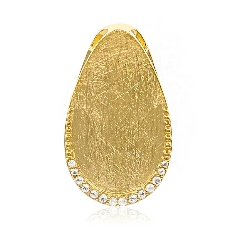 Ciondolo placcato in oro con Topazio Bianco