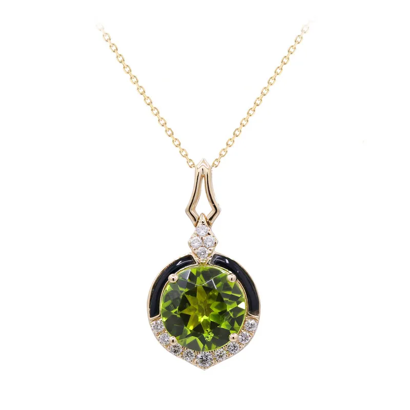 Collana in oro con Peridoto Dashihe  (CIRARI)