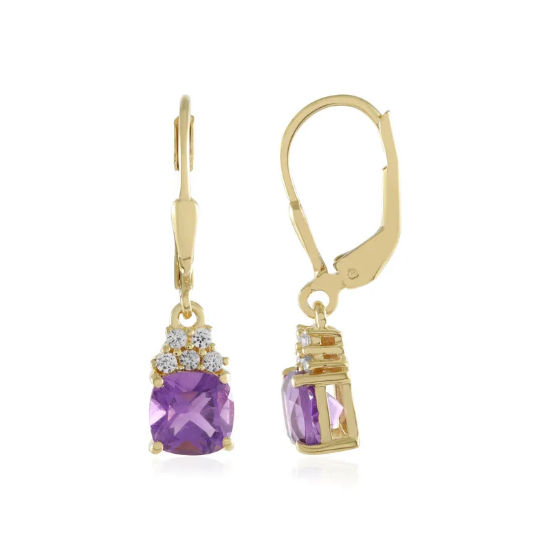 Orecchini in argento con Ametista Siberiana