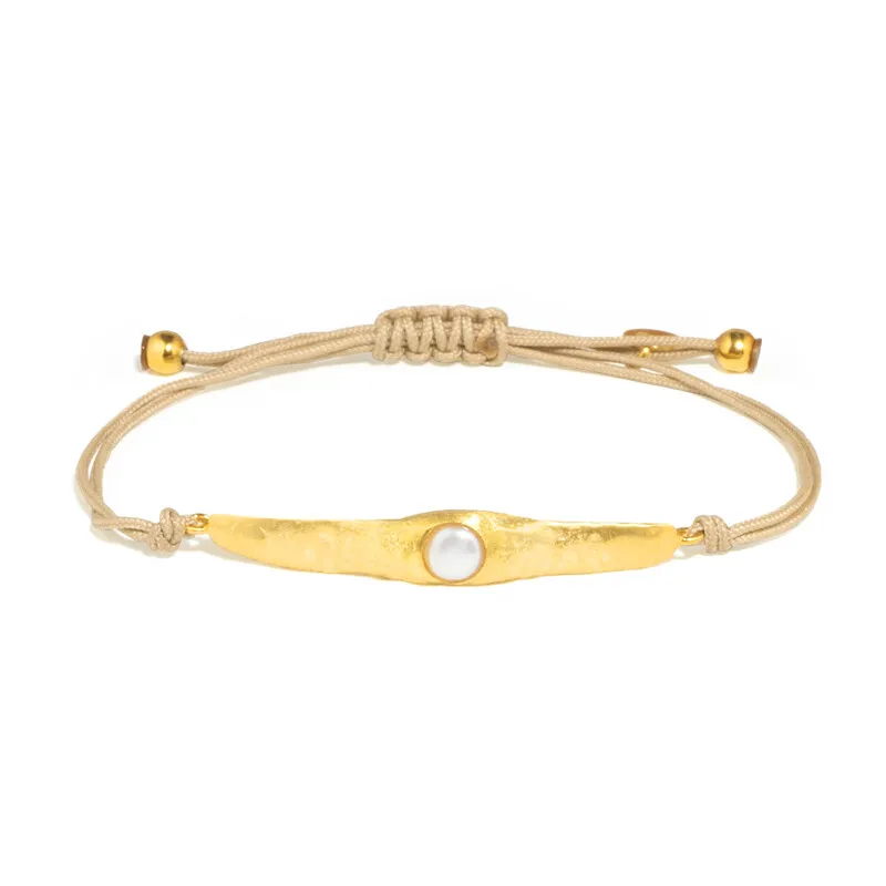 Bracciale in argento con Perla d'Acqua Dolce Bianca (Joias do Paraíso)