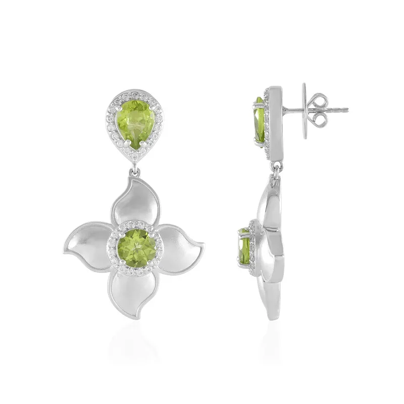 Orecchini in argento con Peridoto (Dallas Prince Designs)
