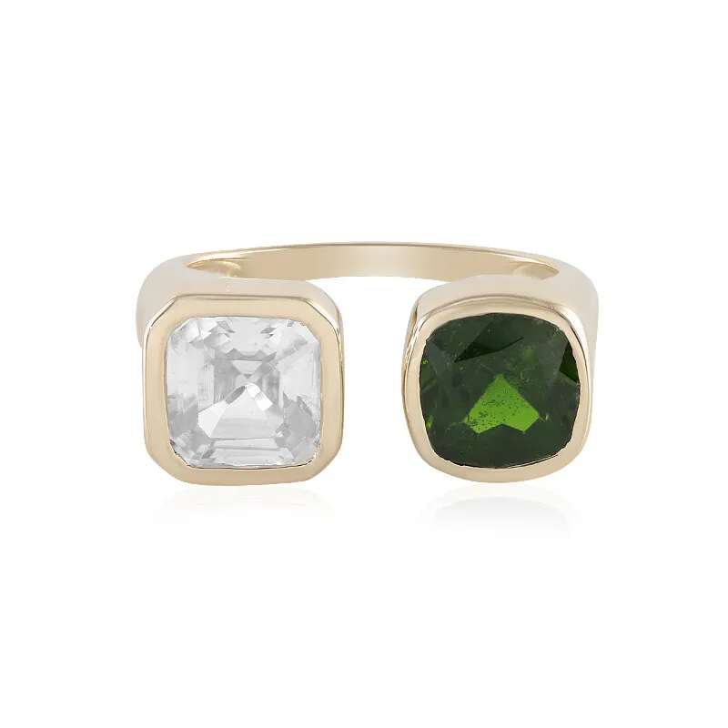 Anello in oro con Diopside Russo (Adela Gold)
