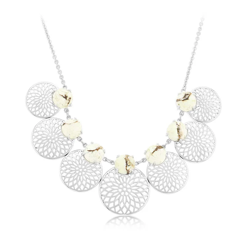 Collana in argento con Magnesite